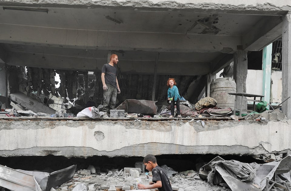 Aftermath of an Israeli strike at a school sheltering displaced people, in Jabalia refugee camp
